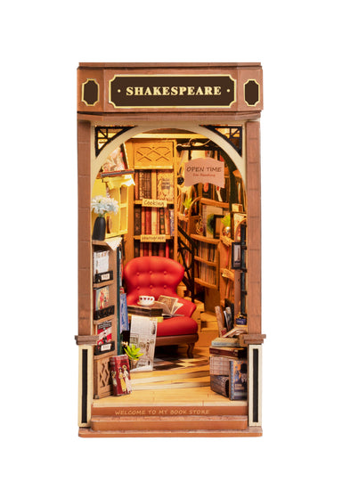 DIY Miniature House Book Nook Kit: Bookstore - Puzzle Lab
