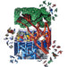 Diane Adolph Harbour Homes wood jigsaw puzzle featuring a coastal harbor scene with intricate, natural wood pieces.