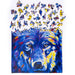 Wild Wolf wood jigsaw puzzle by Mandy Leinbach featuring a detailed wolf design and natural wood finish.