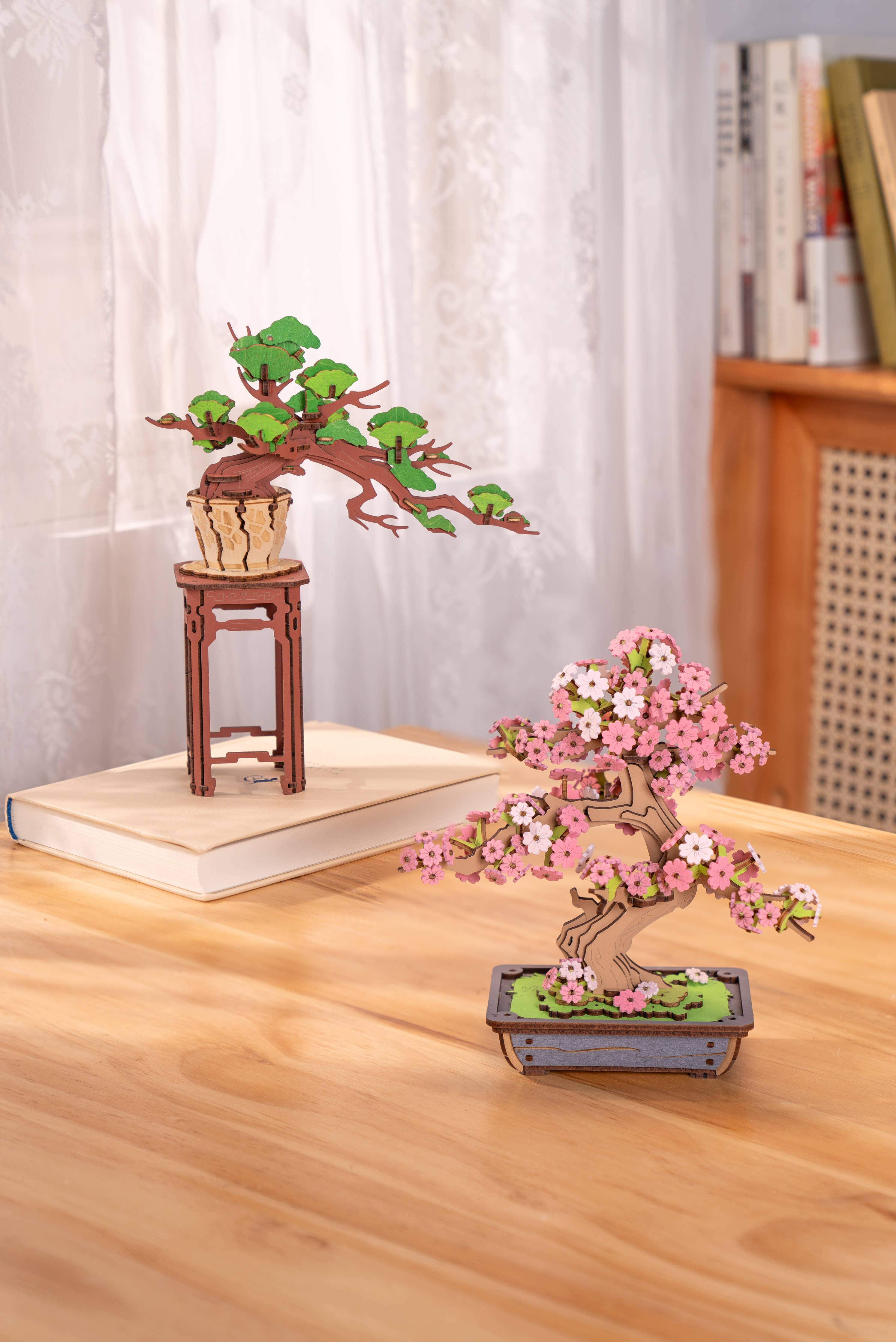 Modern Wooden Puzzle: Evergreen Pine Bonsai - Puzzle Lab