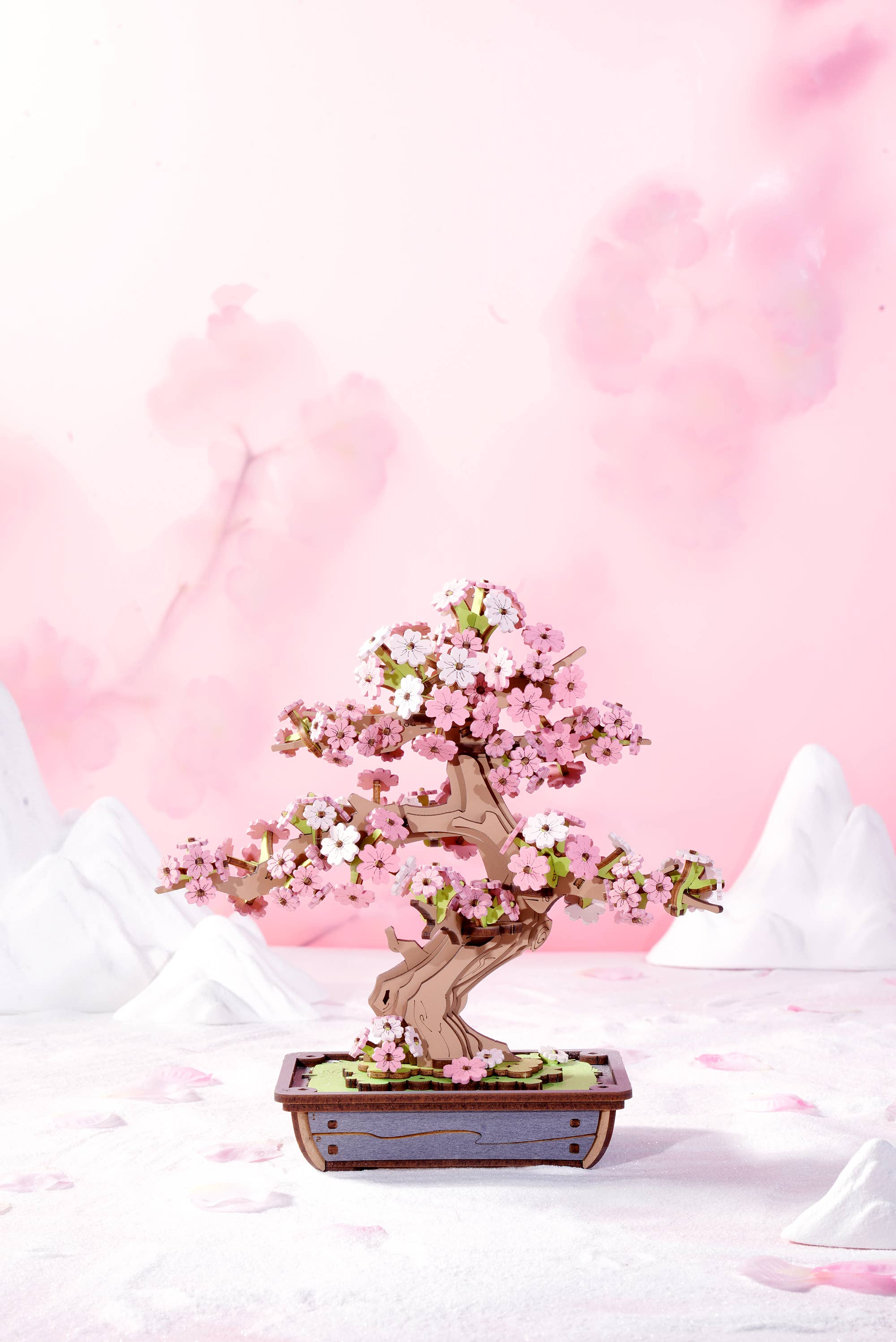Modern Wooden Puzzle: Sakura Bonsai - Puzzle Lab