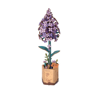 3D Wooden Flower Puzzle: Lilac - Puzzle Lab