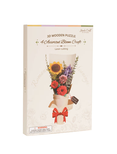 3D Wooden Flower Puzzle Bundle Pack - Puzzle Lab