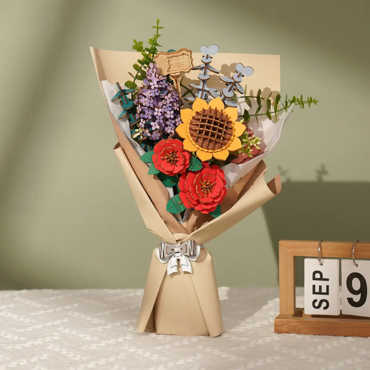 3D Wooden Flower Puzzle Bouquet - Puzzle Lab