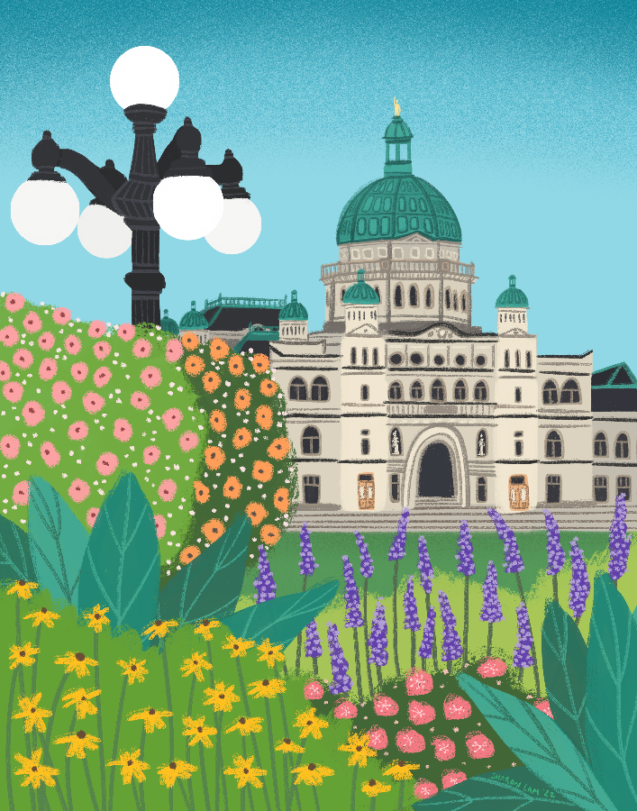 Sharon Lam Garden City Mini Wood Jigsaw Puzzle featuring colorful cityscape artwork on wooden pieces.