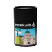 Mini Garden City wooden jigsaw puzzle by Sharon Lam, featuring colorful cityscape design and interlocking puzzle pieces.