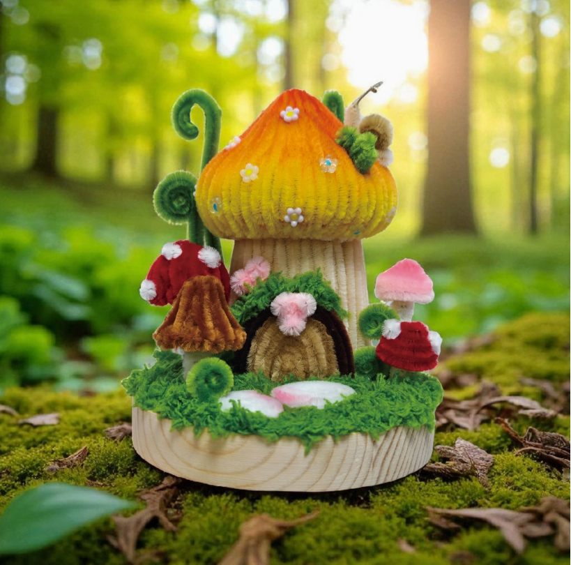 DIY Chenille Kit - Mushroom House