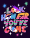 Tim Singleton mini wood jigsaw puzzle titled "Look How Far You've Come" featuring a detailed, colorful design on a wooden surface.