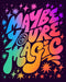 Tim Singleton Maybe You're Magic mini wood jigsaw puzzle featuring colorful, intricate puzzle pieces on a plain background.