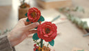 3D Wooden Flower Puzzle: Red Camellia - Puzzle Lab