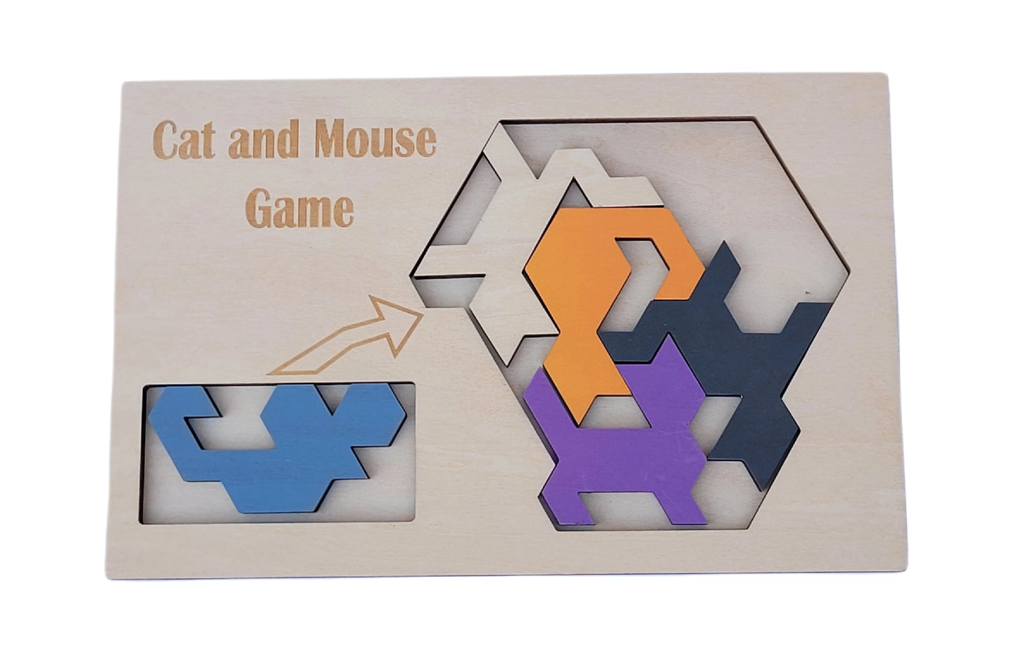Cat and Mouse Game Wooden Brainteaser Puzzle - Puzzle Lab