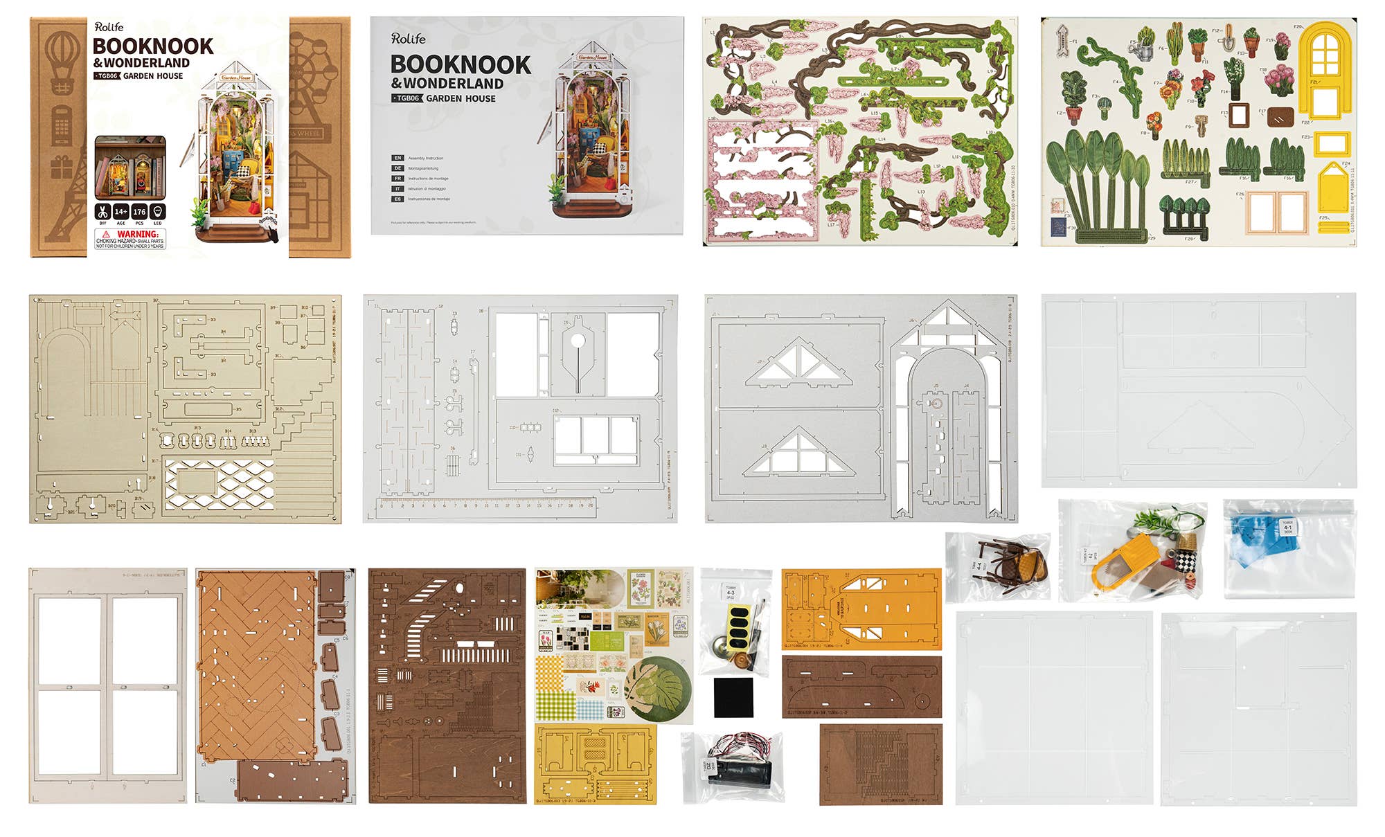 DIY Miniature House Book Nook Kit: Garden House - Puzzle Lab