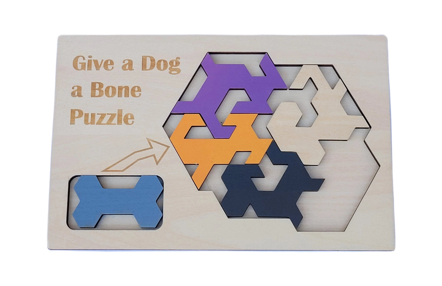 Give A Dog A Bone Wooden Brainteaser Puzzle - Puzzle Lab