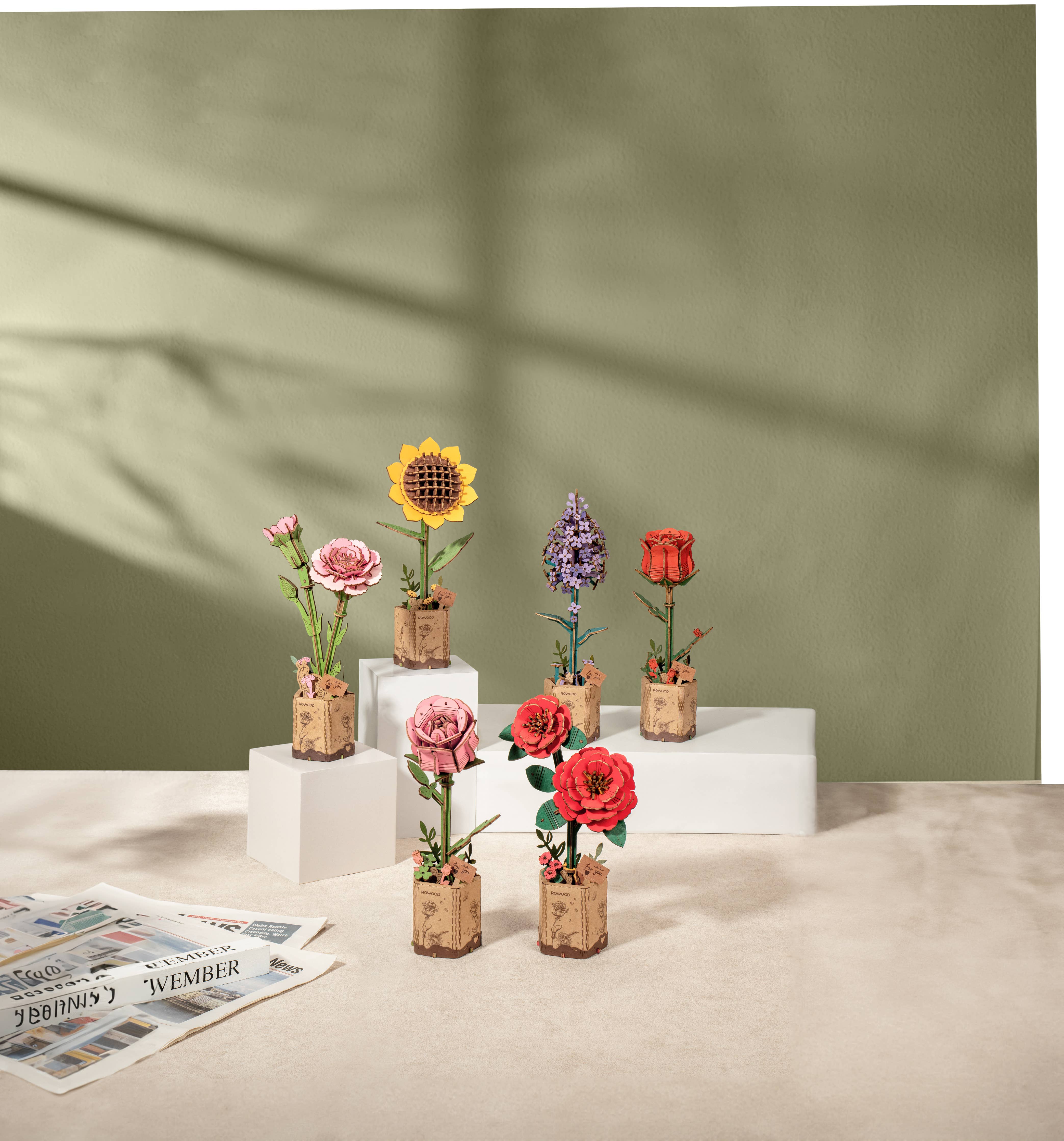 3D Wooden Flower Puzzles: Sunflower - Puzzle Lab
